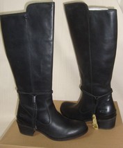 UGG CIERRA BLack Leather Western Riding Tall Boots Women&#39;s Size US 6 NEW... - $108.88