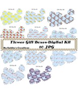 FlowerGift Boxes Digital Kit 45-Digtial Paper-Art Clip-Gift Tag-Jewelry-... - $37.50 MXN
