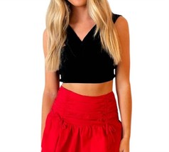 Day + Moon Just Perfect Ribbed Top Black - $23.00