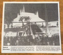 Vtg 1977 Disneyland Space Mountain News Newspaper Article ~853A - $10.65