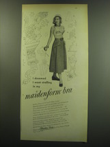 1949 Maidenform Bra Ad - I dreamed I went strolling in my maidenform bra - $18.49