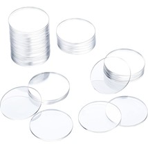 36 Pieces Clear Acrylic Sheet 0.08 Inch Thick Acrylic Disc Blanks Transparent Ro - £11.98 GBP