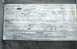 Lot of 2 Vintage New York Central System Railroad Timeslips - $18.81