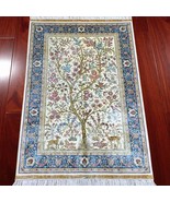 Tree of Life Wall Hanging Tapestry Decorative Handmade Silk Rug Carpet A... - $825.00