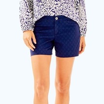 Lilly Pulitzer Ladies Solid Navy Kelly Stretch Short Shorts Cotton NEW s... - £43.19 GBP