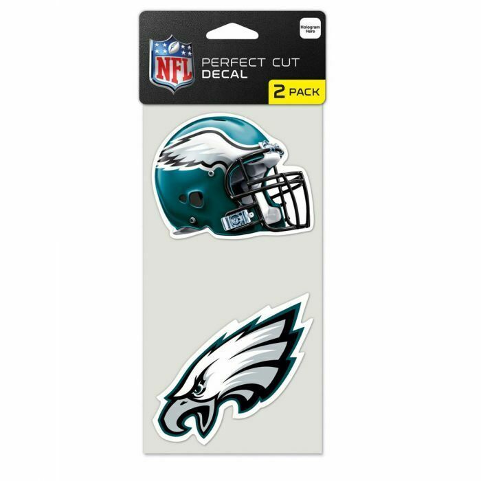 Primary image for PHILADELPHIA EAGLES 2 PACK PERFECT CUT DECALS  NEW AND OFFICIALLY LICENSED