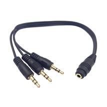 3.5Mm Stereo Audio Splitter Cable 1Ft Gold Plated 3.5Mm (1/8&quot;) Trs Female To 3 X - £14.25 GBP