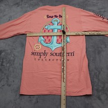 Simply Southern Shirt Womens Small Peach Seas The Day Beach Long Sleeve Fish Tee - £17.97 GBP