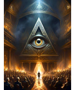 A Meeting of the Illuminati New World Order All Seeing Eye Fire Poster P... - $26.99