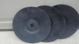 antique disk harrow blades -- 13 1/2&quot; diameter -- 1 1/4&quot; square center h... - £14.10 GBP