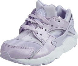 Nike Girls Huarache Run SE Running Shoes Size 2.5 Color Violet/Mist/White - £107.66 GBP