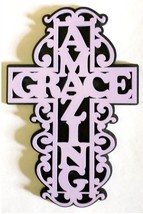 Two layer cross crucifix AMAZING GRACE laser cut wall art sign Christian gift - £12.50 GBP