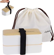 Lunch Bento Box with Upgraded Adjustable Strap, Stackable Reusable Leakproof - £35.17 GBP