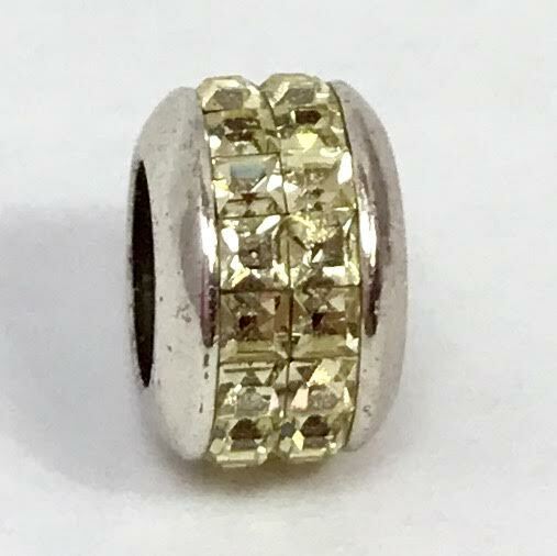 Brighton Spectrum Bead, Yellow Crystals, J9399J, Silver Finish, New  - $18.99