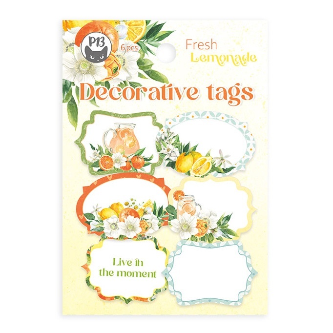 Fresh Lemonade Double-Sided Cardstock Tags 6/Pkg- 04 P13LEM24 - $7.30