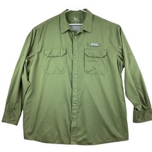 Field And Stream Fishing Shirt Men’s 3XL Green Long Sleeve Hiking Camping - £16.18 GBP