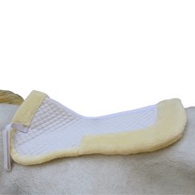Horse English Quilted SADDLE Half Pad Correction Wither Relief Faux Fur ... - $32.66