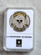 Us Army Ranger Lead The Way Challenge Coin With Nice Case - £13.49 GBP