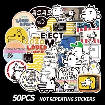 50pcs Diary of a Wimpy Kid Stickers For Wall Decor Fridge Motorcycle Bike  - £7.16 GBP