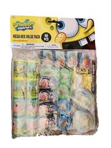 Spongebob Squarepants Party Mega Mix Value Pack 48 Pieces Nickelodeon  - $14.36