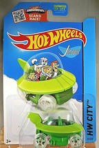2015 Hot Wheels #57 Hw City-Tooned The Jetsons Capsule Car Lime-Green ClearOH5sp - £7.42 GBP