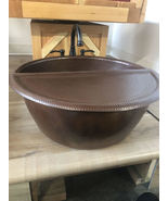 20&quot; Round Copper Pedicure/Spa Bowl with Drain &amp; Removable Foot Rest  - £414.37 GBP