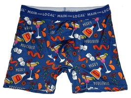 Main &amp; Local Merry Margarita Tequila Tropical Drinks Blue Boxer Briefs Mn&#39;s S - £14.38 GBP