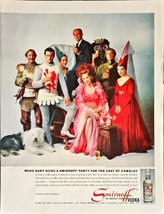 SMIRNOFF-The Greatest Name In Vodka - Cast of Camelot -1961 Vintage Prin... - $10.22