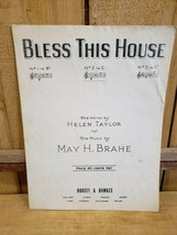 Bless This House 1932 Sheet Music Helen Taylor May H. Brahe Boosey &amp; Hawks - £14.38 GBP