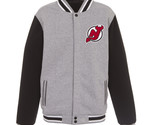 NHL New Jersey Devils  Reversible Full Snap Fleece Jacket JH Design Fron... - £95.91 GBP