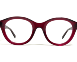 CELINE Eyeglasses Frames CL 41464 LHF Clear Burgundy Red Round 46-21-145 - £124.56 GBP