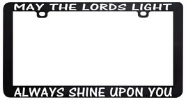 May The Lords Light Always Shine Upon You Faith Bible License Plate Frame Holder - £5.53 GBP