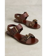 SEE BY CHLOE Romy Sandals Metallic Glitter/Bronze/Gold/ Brown Leather NW... - $169.78 CAD