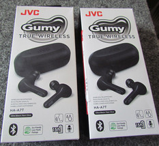 Set of Two JVC Gumy True Wireless Earbuds Headphones HA-A7T Black  - $34.99