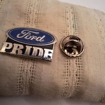 Genuine “Ford Pride” Dealer Promo Blue Enamel Silver Metal Hat / Lapel Pin - $13.50