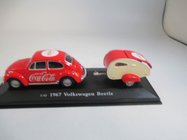 Coca-Cola Motorcity 1967 VW Beetle with Trailer Die-Cast Metal Model 1:42 - £19.52 GBP