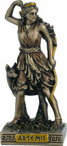 Greek Goddess Artemis / Diana Hunter Cold Cast bronze miniature 8.7cm / 3.4&#39; - £29.88 GBP