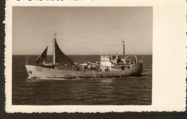 Vintage Old Latvia Marine Sea transport Ship Fishing boat BANGA real photo foto - £8.04 GBP