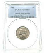 1941 5C Jefferson Nickel PCGS MS66FS Full Steps Omaha Bank Hoard - $163.40 CAD