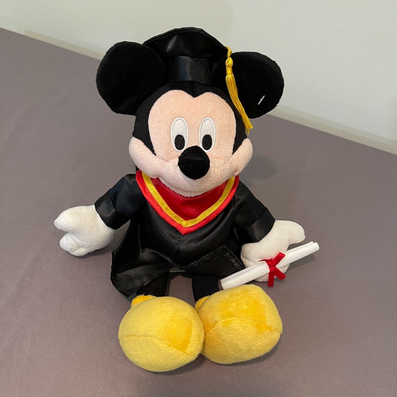 Primary image for Disney Mickey Mouse Graduation Black Robe w/Red & Yellow Slash New