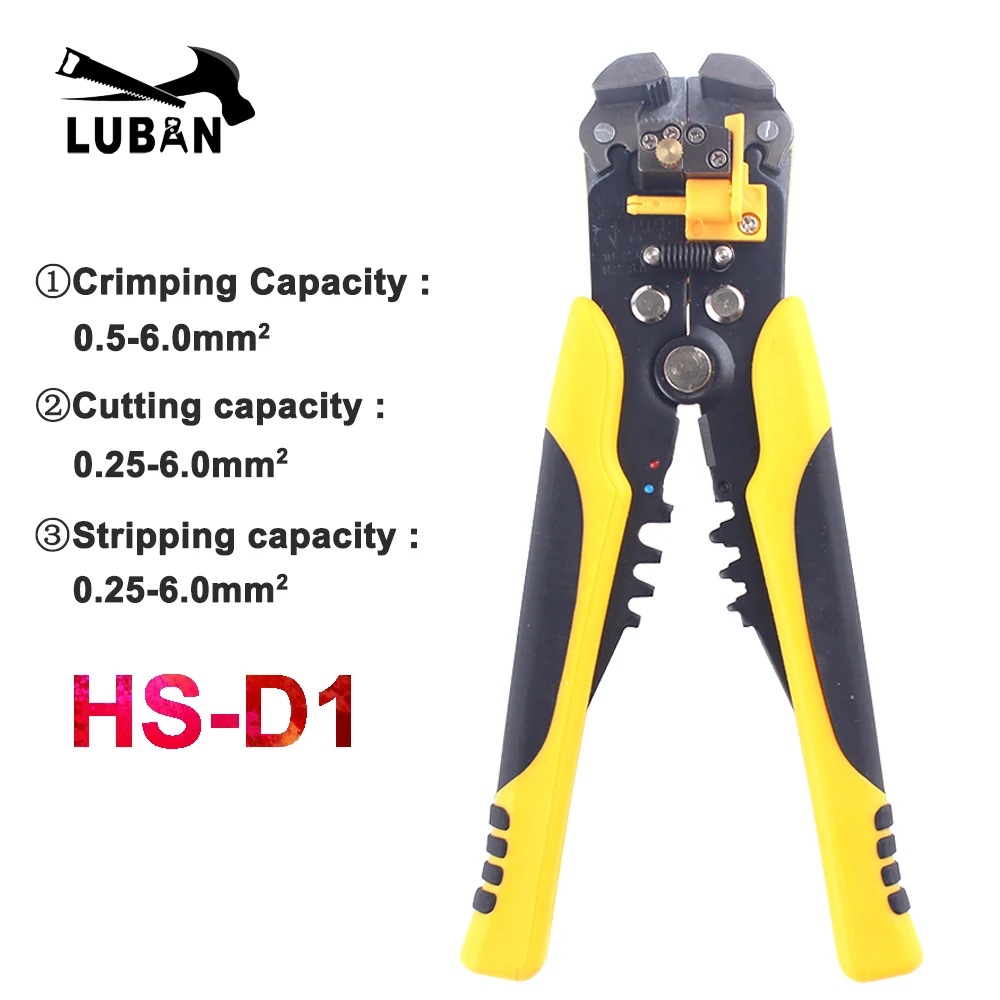 HS-D1 AWG24-10 (0.2-6.0mm2 ) Multifunctional automatic stripping pliers Cable wi - £201.48 GBP