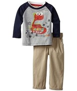 Boy&#39;s Baby Dinosaur Long-Sleeved Shirt and Pants Outfit, Size 18 Months - $146.70 MXN