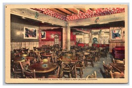 Cocktail Room at Pat O&#39;Briens Orleans Louisiana LA UNP Linen Postcard Y6 - £1.54 GBP