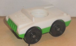 Vintage 80&#39;s Fisher Price Little PeoplePassenger Car 1 seater white/gree... - £7.49 GBP