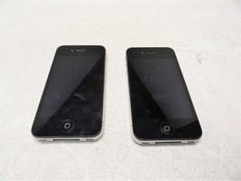 Lot of 2 Apple iPhone 4 A1349 8GB Black Verizon iOS Smartphone AS-IS - £23.94 GBP