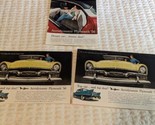 Vintage lot of 3 Aerodynamic Plymouth &#39;56 car advertisements, original - $6.92