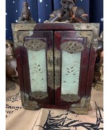 White Jade Panel, Iron Wood &amp; Brass - Spirit Transference Jewelry Vault ... - $519.59 CAD