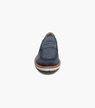 Stacy Adams Hopkins Moc Toe Penny Slip-On Shoes Navy Suede 25708-415 image 6