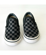 Vans Toddler Off The Wall  Checker Black Grey Slip On Skate Shoes Size 4... - €11,82 EUR