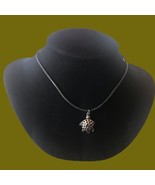 Vintage Philippe Audibert Paris Sterling & Leather Necklace 15” Turtle Pendant - $124.99